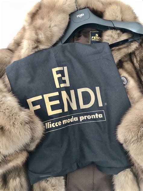 pelliccia zibellino fendi|FENDI pelliccia Vintage zibellino russo tortora Sable .